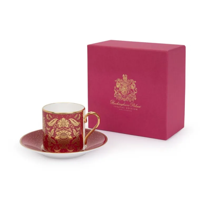 Acanthus Pink Coffee Cup And Saucer