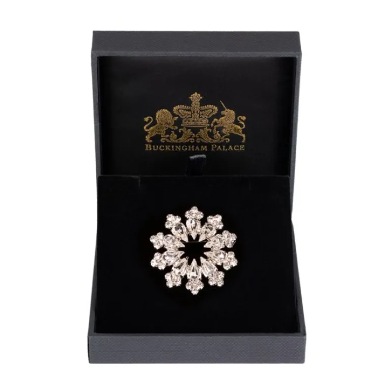Crystal Decagon Brooch