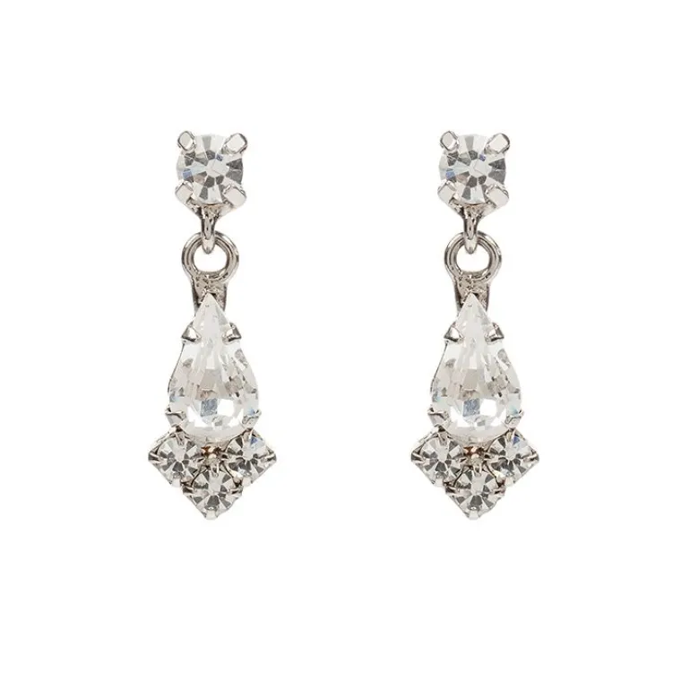 Crystal Decagon Earrings
