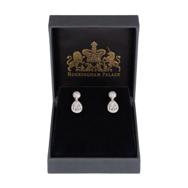 Silver Drop Teardrop Earrings